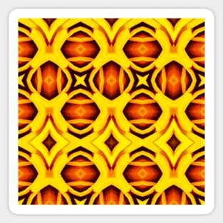 Bright Yellow Expressionist Art Yellow Rose Pattern 11 Sticker